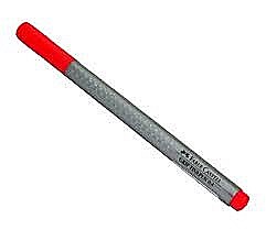 Stylo feutre Faber-Castell Finepen Grip 0.4 mm - Pointe fine Rouge R 21 pour écriture précise scolaire et bureau