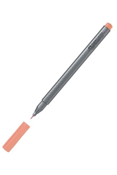 Stylo feutre Faber-Castell Finepen Grip 0.4 mm - Pointe fine Corail CN 29 pour écriture précise scolaire et bureau