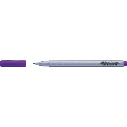 Feutre Faber-Castell Finepen Grip 0.4 mm - Violet VIO 34 pour écriture précise et dessin scolaire