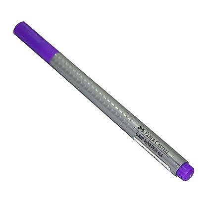 Feutre Faber-Castell Finepen Grip 0.4 mm - Violet VIO 34 pour écriture précise et dessin scolaire