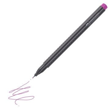 Stylo feutre Faber-Castell Finepen Grip 0.4 mm - Pointe fine Aubergine CS37 pour écriture précise scolaire et bureau