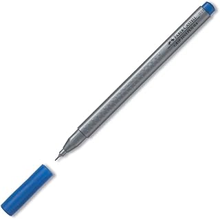 Stylo feutre Faber-Castell Finepen Grip 0.4 mm - Pointe fine Bleu C47 pour écriture précise scolaire et bureau
