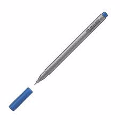 Stylo feutre Faber-Castell Finepen Grip 0.4 mm - Pointe fine Bleu A51 pour écriture précise scolaire et bureau
