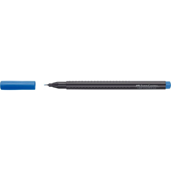 Stylo feutre Faber-Castell Finepen Grip 0.4 mm - Pointe fine Bleu A51 pour écriture précise scolaire et bureau