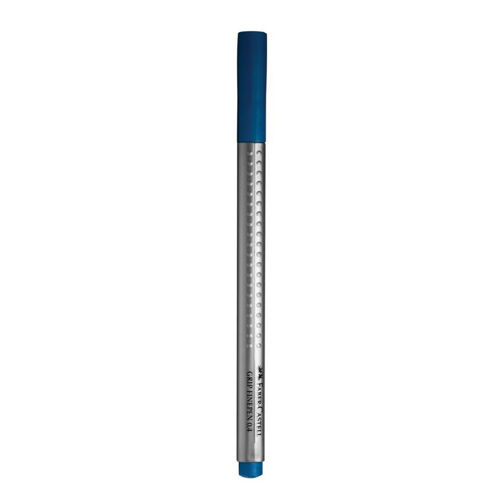 Stylo feutre Faber-Castell Finepen Grip 0.4 mm - Pointe fine Bleu AO 53 pour écriture précise scolaire et bureau