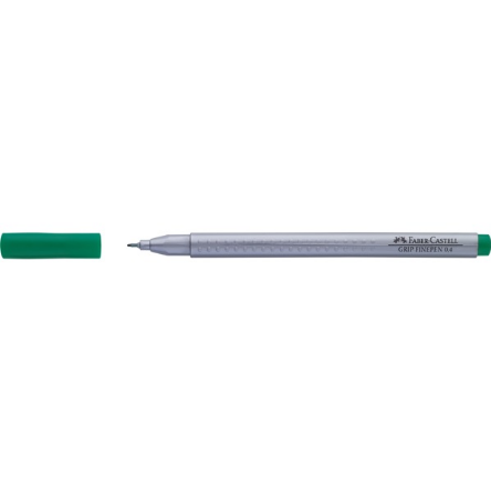 Stylo feutre Faber-Castell Finepen Grip 0.4 mm - Pointe fine Vert VV63 pour écriture précise scolaire et bureau