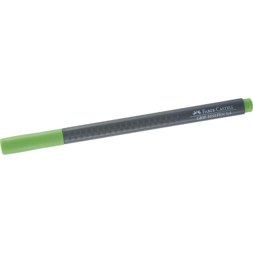 Stylo feutre Faber-Castell Finepen Grip 0.4 mm - Pointe fine Vert clair VM 66 pour écriture précise scolaire et bureau