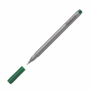 Feutre Faber-Castell Finepen Grip 0.4 mm - Vert V67 pour écriture précise et dessin scolaire
