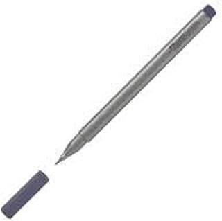 Stylo feutre Faber-Castell Finepen Grip 0.4 mm - Pointe fine Gris GN72 pour écriture précise scolaire et bureau