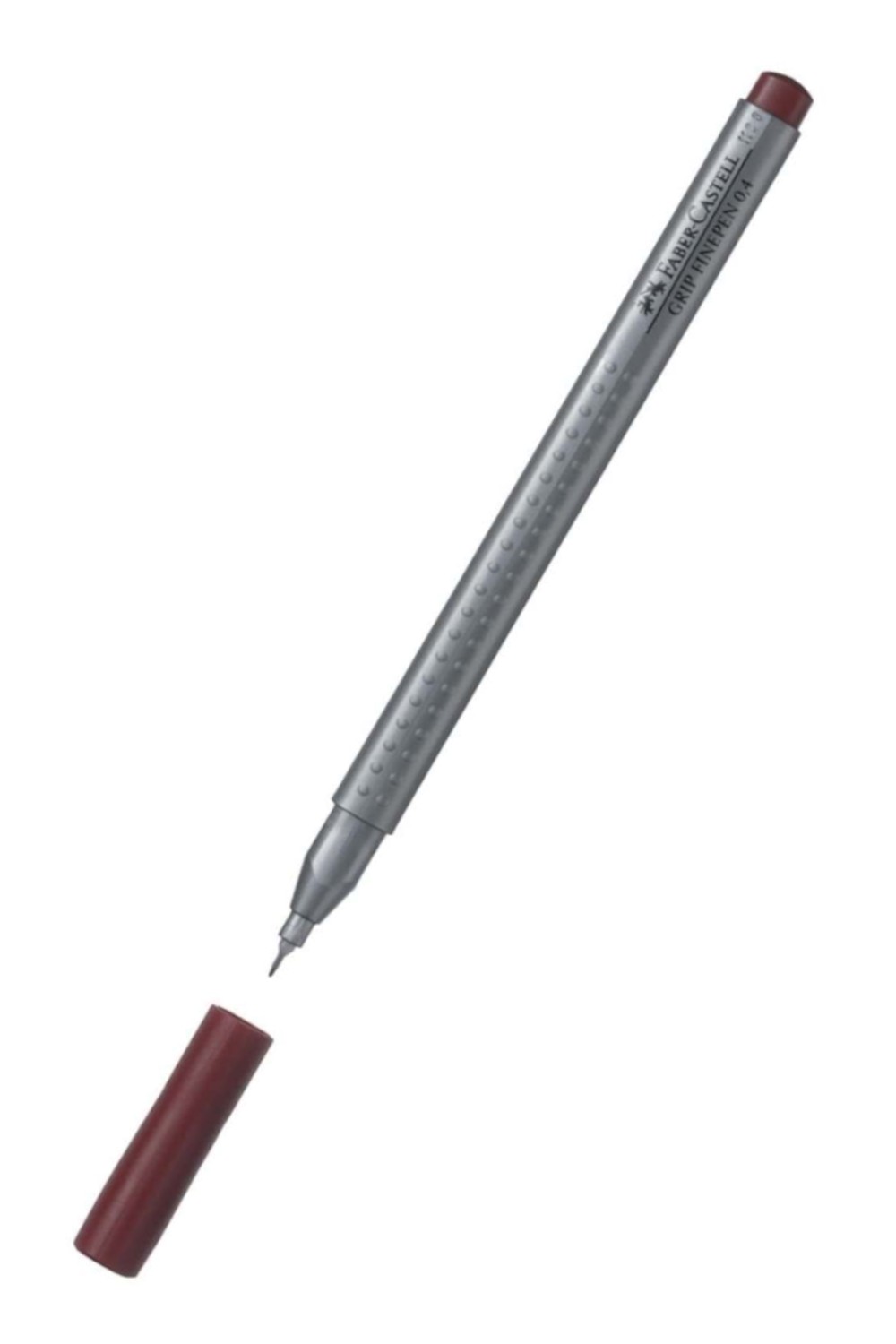 Stylo feutre Faber-Castell Finepen Grip 0.4 mm - Pointe fine Marron MA87 pour écriture précise scolaire et bureau