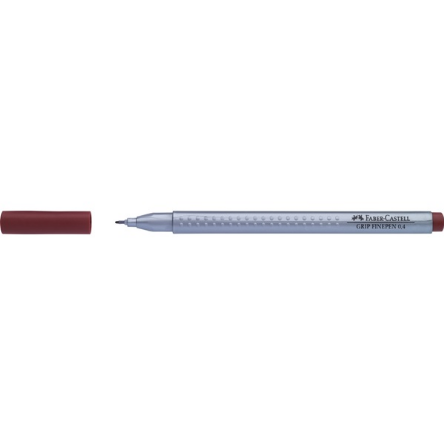 Stylo feutre Faber-Castell Finepen Grip 0.4 mm - Pointe fine Marron MA87 pour écriture précise scolaire et bureau