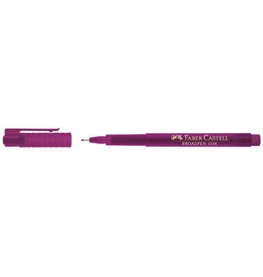 Stylo Feutre Fineliner FABER-CASTELL BROADPEN 1554 - Magenta Pointe Fine pour Écriture et Dessin