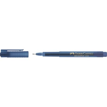 Stylo Feutre Fineliner FABER-CASTELL BROADPEN 1554 - Bleu Nuit Pointe Fine pour Écriture et Dessin