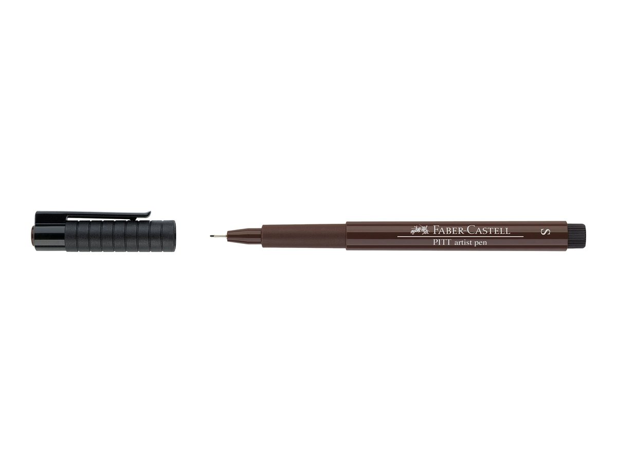 Feutre Faber-Castell Pitt Artist Pen - Pointe fine S 0,3 mm S n°175 Dark Sepia pour Dessin et Illustration