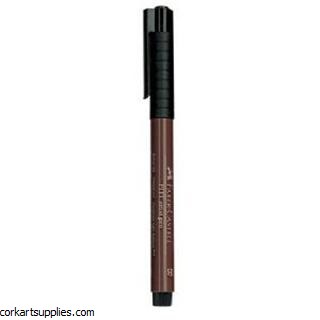Feutre Faber-Castell Pitt Artist Pen - Sanguine Pointe moyenne M 0,7 mm n°175 Dark Sepia pour Dessin et Illustration