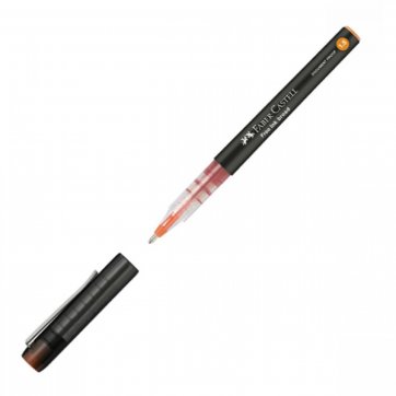 Stylo Roller Faber-Castell Free Ink Broad 1.5 mm - Encre Orange Largeur de Trait pour Écriture Créative
