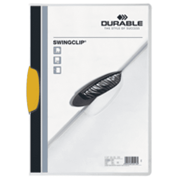 Chemise à clip Durable Swingclip - A4 Jaune - Organisation de documents pour bureau et école