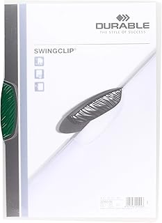Chemise à Clip Durable SWINGCLIP A4 - Clip Vert Transparent 2260-05 pour Documents