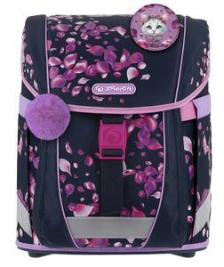 Cartable herlitz FiloActive XL - grande capacité, design Blossom Dance, polyester avec dos rembourré ergonomique pour école et organisation scolaire