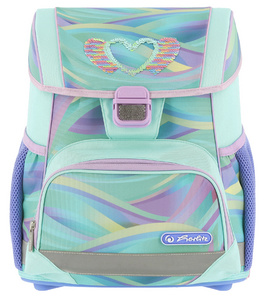 Cartable Herlitz Loop Plus Minty Love - design ergonomique léger et résistant pour école et bureau avec trousse et sac de sport