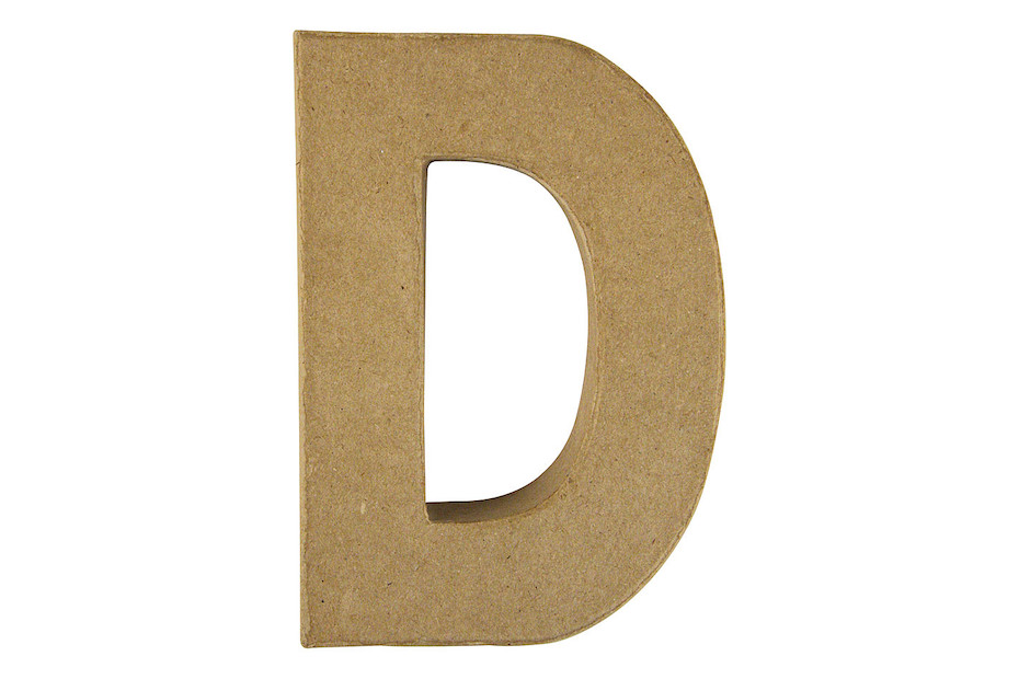 Lettre 3D papier mâché -G- 15x10.5x3 cm pour décoration et loisirs créatifs