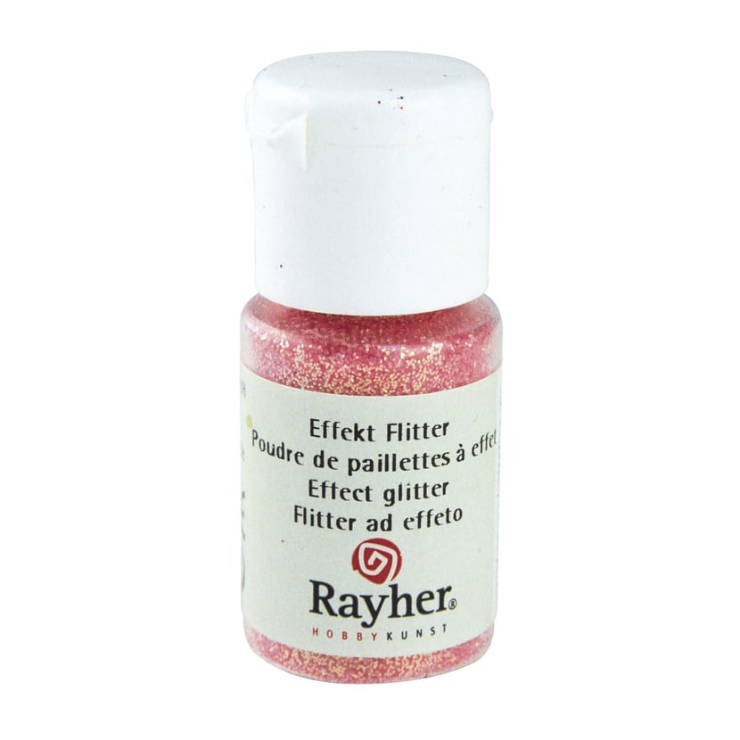 Paillettes Rayher ultra-fines 10 ml - Rose à effet pour décoration et loisirs créatifs en art et couture