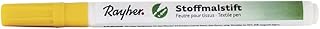 Marqueur pour textiles Rayher - Jaune, pointe fine, permanent, lavable 30°C, pour vêtements et arts créatifs