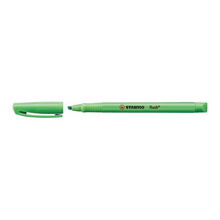 Surligneur STABILO Flash 555/33 - Vert fluorescent pour surlignage scolaire et bureau