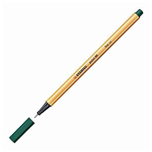 Stylo-Feutre STABILO POINT 88 - Pointe Fine 0,4 mm Vert pin pour Écriture et Dessin