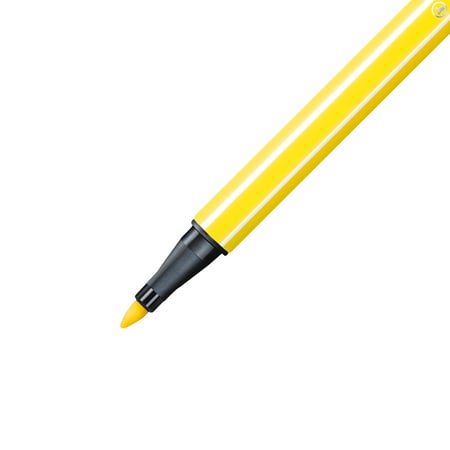 Stylo feutre STABILO Pen 68 - Jaune citron - Pointe fine 1 mm - Pour dessin et écriture