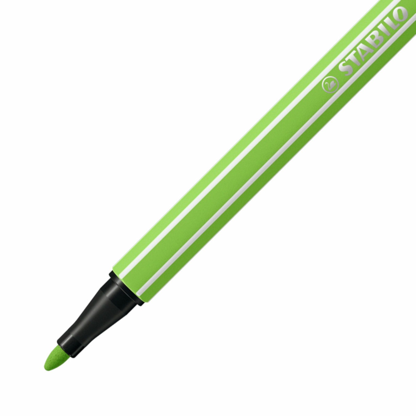 Stylo feutre STABILO Pen 68 - Vert clair 68/33 Pointe moyenne pour dessin et écriture scolaire