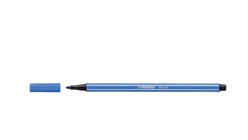 Feutre STABILO Pen 68 68/41 - Pointe moyenne bleu foncé pour dessin et écriture scolaire et bureau