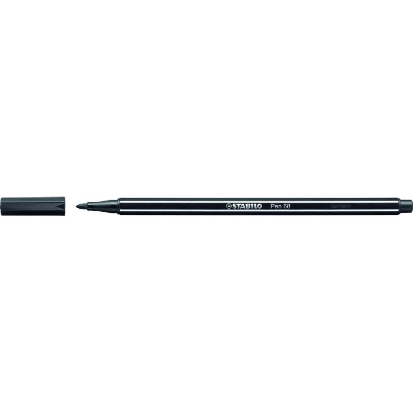 Stylo feutre STABILO Pen 68 - largeur de tracé 1 mm, noir pour écriture et dessin scolaire