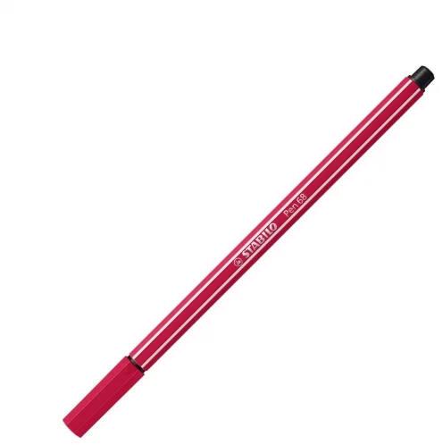 Stylo feutre STABILO Pen 68 - Rouge foncé 68/50 pour dessin et écriture créative