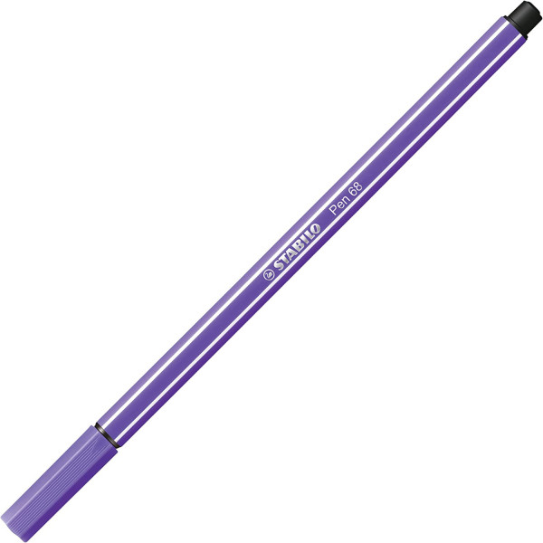 Stylo feutre STABILO Pen 68 - Violet 68/55 - Pointe fine pour dessin et écriture créative en école et bureau