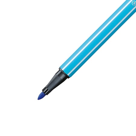 Stylo Feutre STABILO Pen 68 Bleu Azur - Pointe Moyenne 1 mm pour Dessin et Écriture