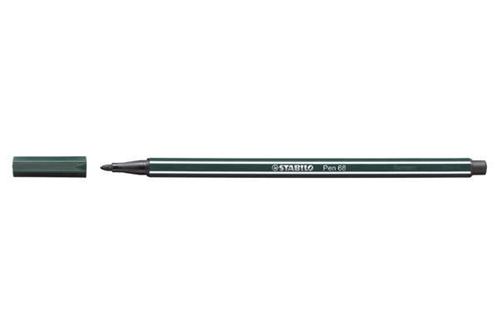 Stylo feutre STABILO Pen 68 - Terre verte 68/63 Pointe moyenne pour dessin et écriture scolaire