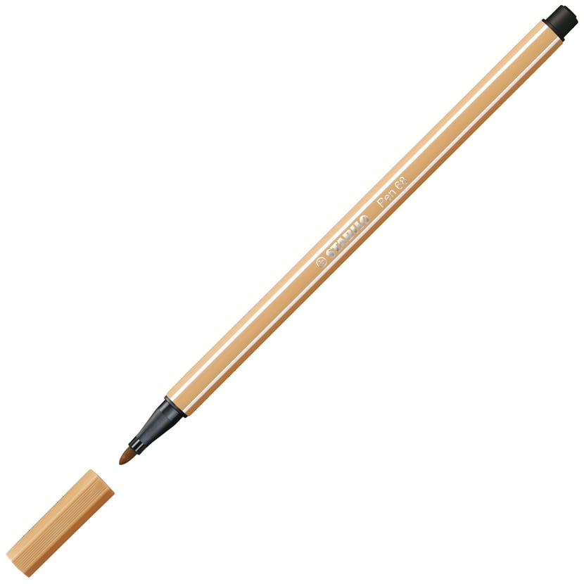 Stylo feutre STABILO Pen 68 - Ocre clair 68/88 Pointe moyenne pour dessin et écriture scolaire