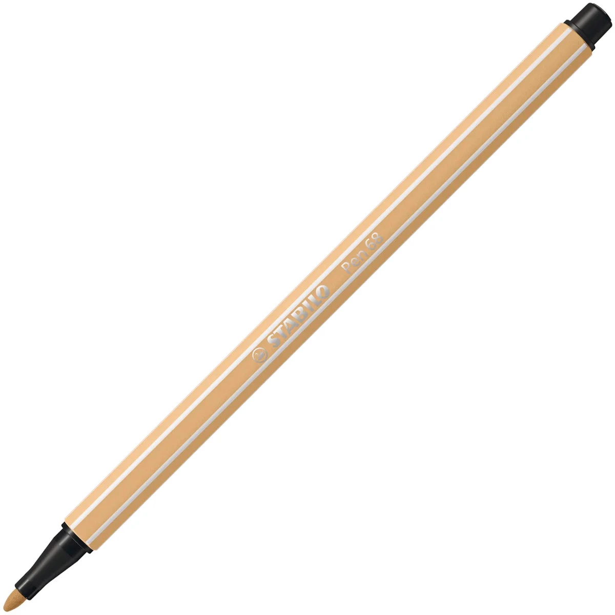 Stylo feutre STABILO Pen 68 - Ocre clair 68/88 Pointe moyenne pour dessin et écriture scolaire
