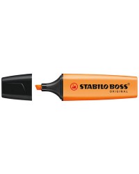 Surligneur Stabilo BOSS ORIGINAL Orange 70/54 - Pointe biseautée, encre fluorescente pour bureau et école