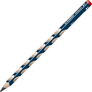 Crayon graphite ergonomique STABILO EASYgraph - HB droitier bleu ardoise 322/HB-6 pour écriture enfant