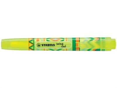 Surligneur STABILO Swing Cool Jaune - Pointe Fine 1-4 mm, Encre à Base d'Eau, Grip Antidérapant, Capuchon Ventilé pour écriture scolaire et bureau