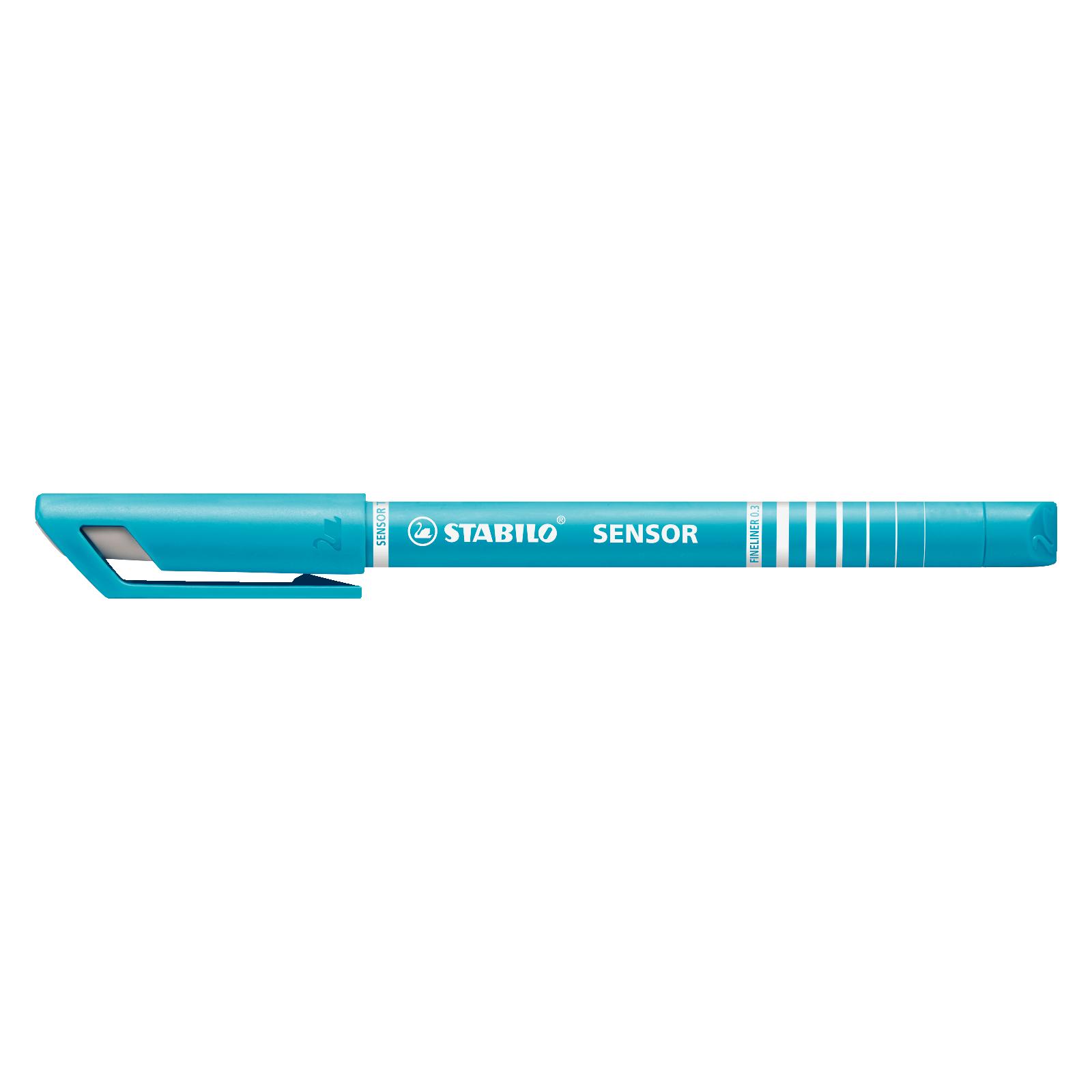 Feutre fin Stabilo SENSOR Turquoise 189/51 - Pointe fine 0.3mm flexible pour écriture et dessin