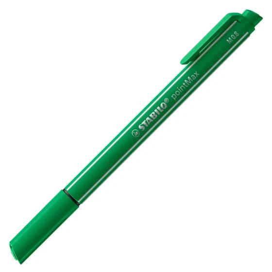 Stylo-feutre STABILO PointMax - Vert 488/36 - Pointe Moyenne pour Écriture Précise et Colorée
