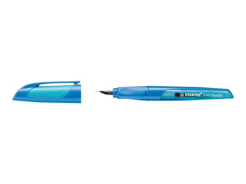 Stylo-plume STABILO EASYbuddy - Plume M Droitiers bleu/turquoise pour écriture confortable