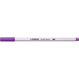 Feutre pinceau STABILO Pen 68 Brush Lilas - Pointe flexible Encre à base d'eau pour travaux manuels