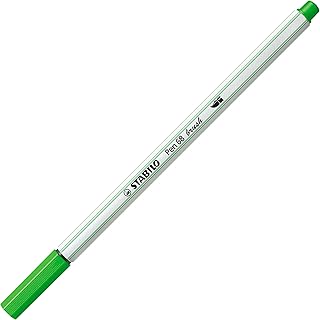 Feutre pinceau STABILO Pen 68 Brush - Pointe flexible Vert feuille pour hand lettering et coloriage