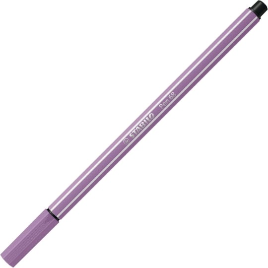 Stylo Feutre STABILO Pen 68 Mauve Glycine 68/62 - Largeur de Tracé 1,0 mm Encre à Base d'Eau Pour Dessin et Écriture