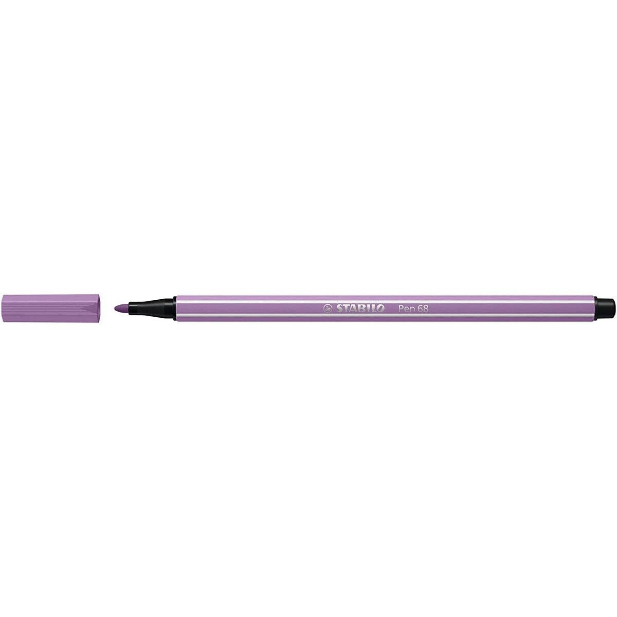 Stylo Feutre STABILO Pen 68 Mauve Glycine 68/62 - Largeur de Tracé 1,0 mm Encre à Base d'Eau Pour Dessin et Écriture