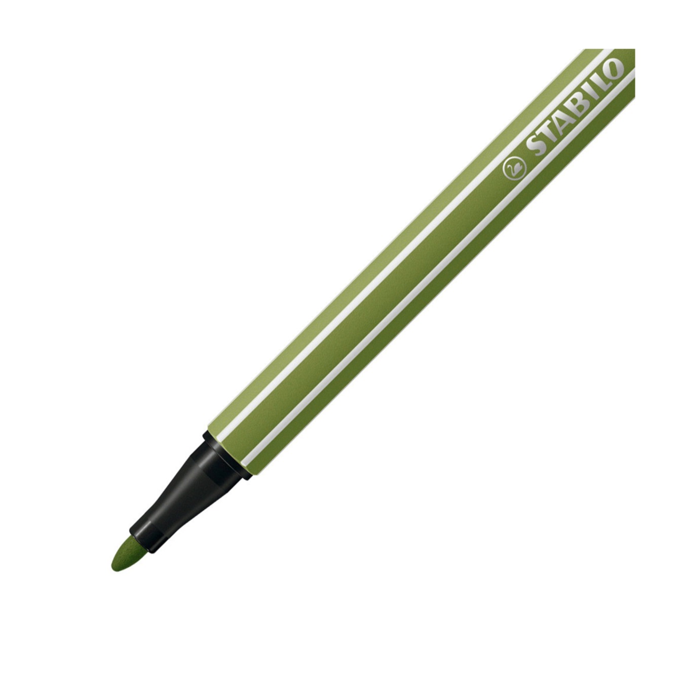 Stylo feutre STABILO Pen 68 - Vert mousse 68/35 - Pointe moyenne pour dessin et écriture scolaire